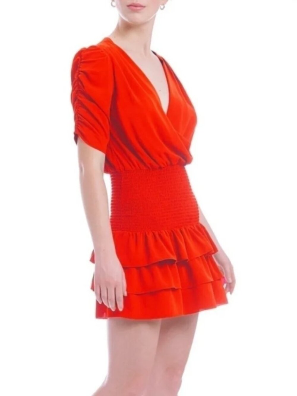 Amanda Uprichard Red New York Tabby Dress Size Medium